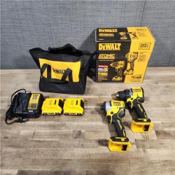 HOUSTON LOCATION - AS-IS Dewalt DCK225D2 20V MAX ATOMIC Brushless Compact Lithium-Ion 1/2 in. Cordless Drill Driver and 1/4 in. Impact Driver Combo Kit with 2 Batteries 2 Ah