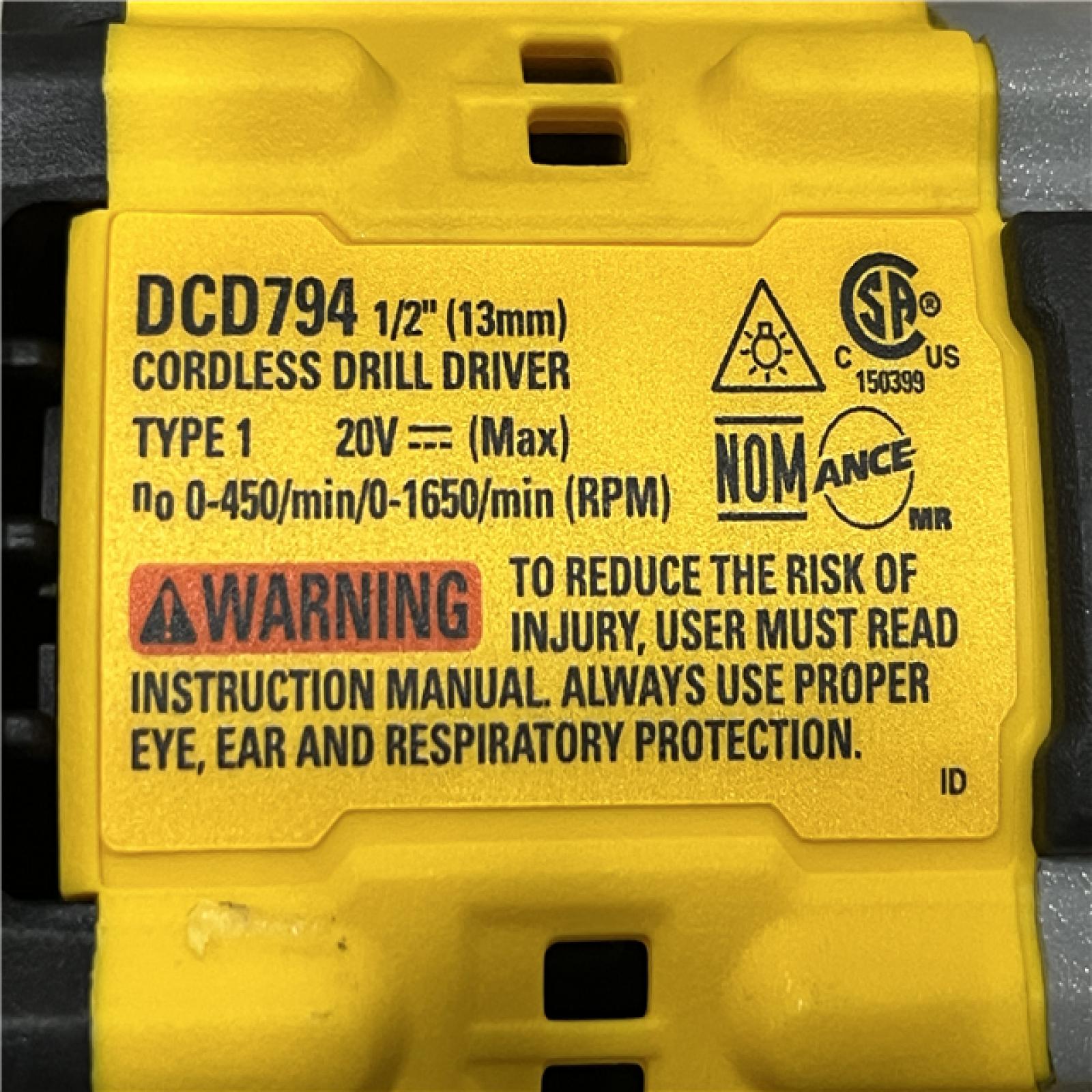 AS-IS DEWALT Atomic 20V Lithium-Ion Cordless Compact 1/2 in. Drill/Driver Kit