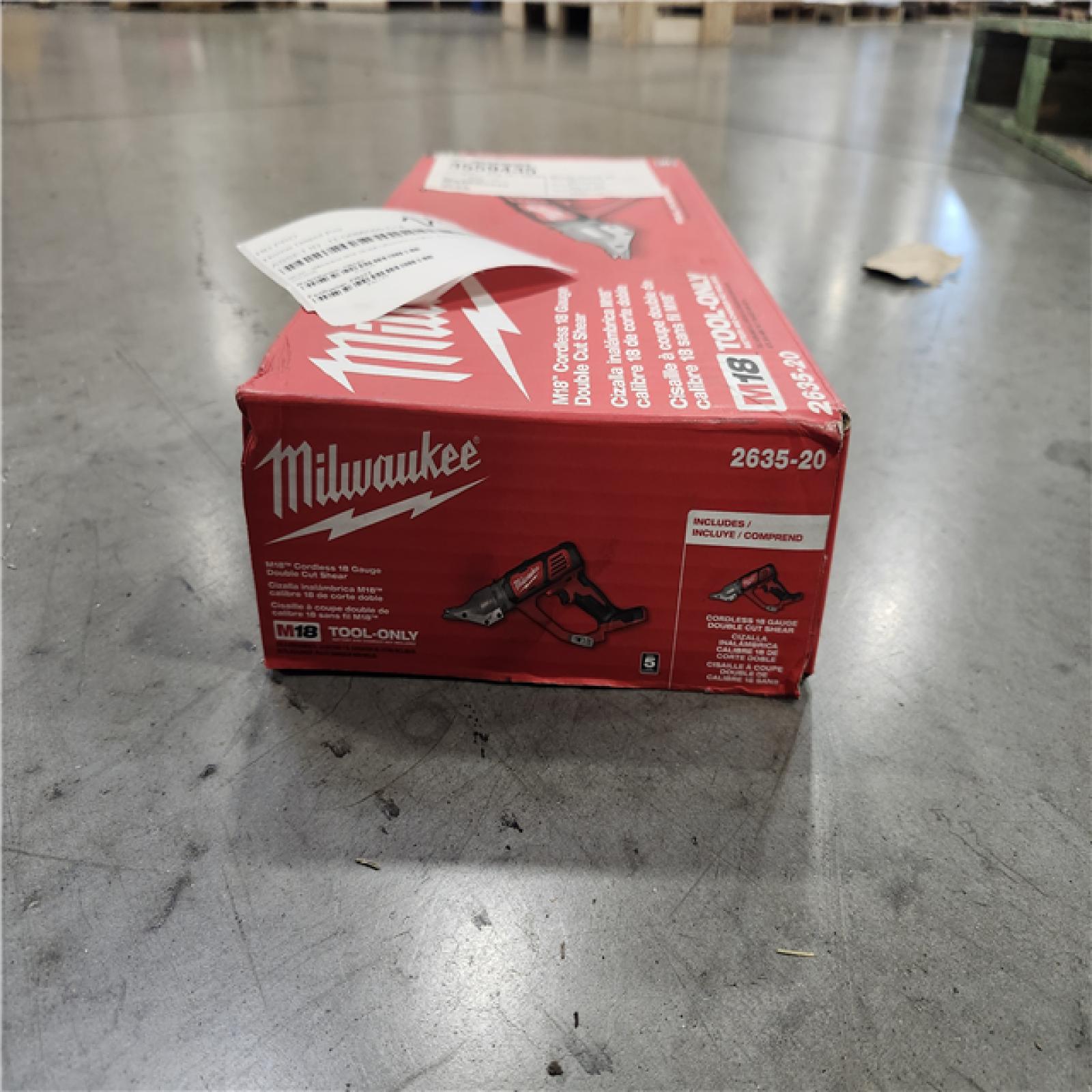 NEW! - Milwaukee M18 18-Volt Lithium-Ion Cordless 18-Gauge Double Cut Metal Shear (Tool-Only)