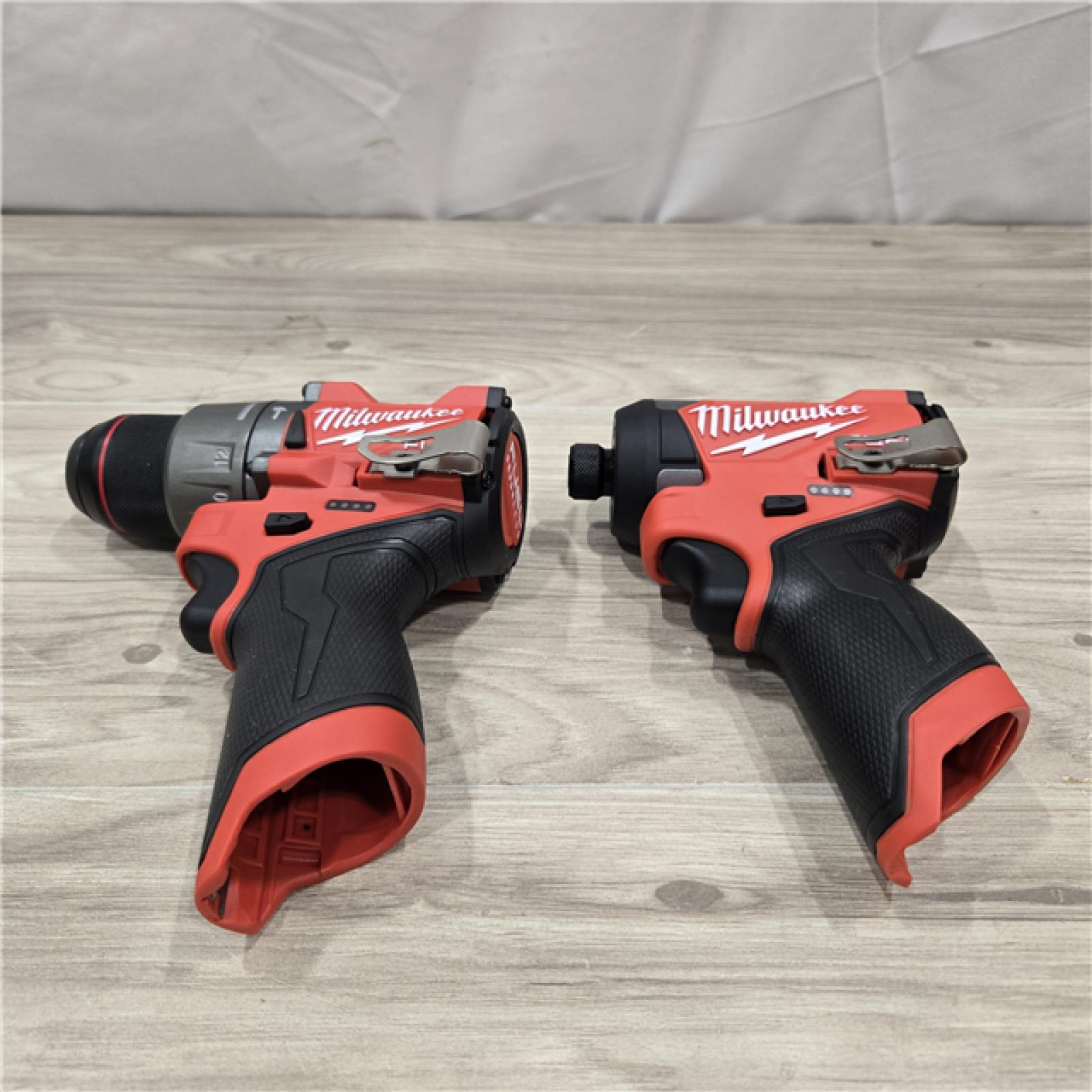 AS-IS Milwaukee 3497-22 12V Brushless Hammer Drill and Impact Driver Combo Kit