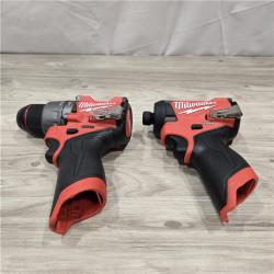 AS-IS Milwaukee 3497-22 12V Brushless Hammer Drill and Impact Driver Combo Kit