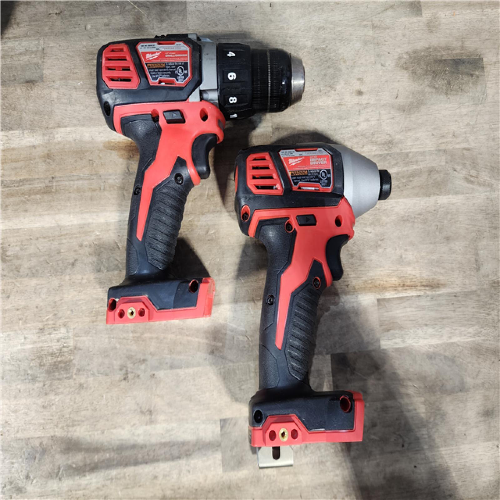 HOUSTON LOCATION - AS-IS Milwaukee 18V Cordless Brushed 2-Tool Drill/Driver and Impact Driver Kit