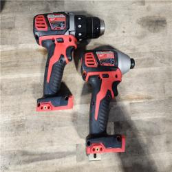 HOUSTON LOCATION - AS-IS Milwaukee 18V Cordless Brushed 2-Tool Drill/Driver and Impact Driver Kit