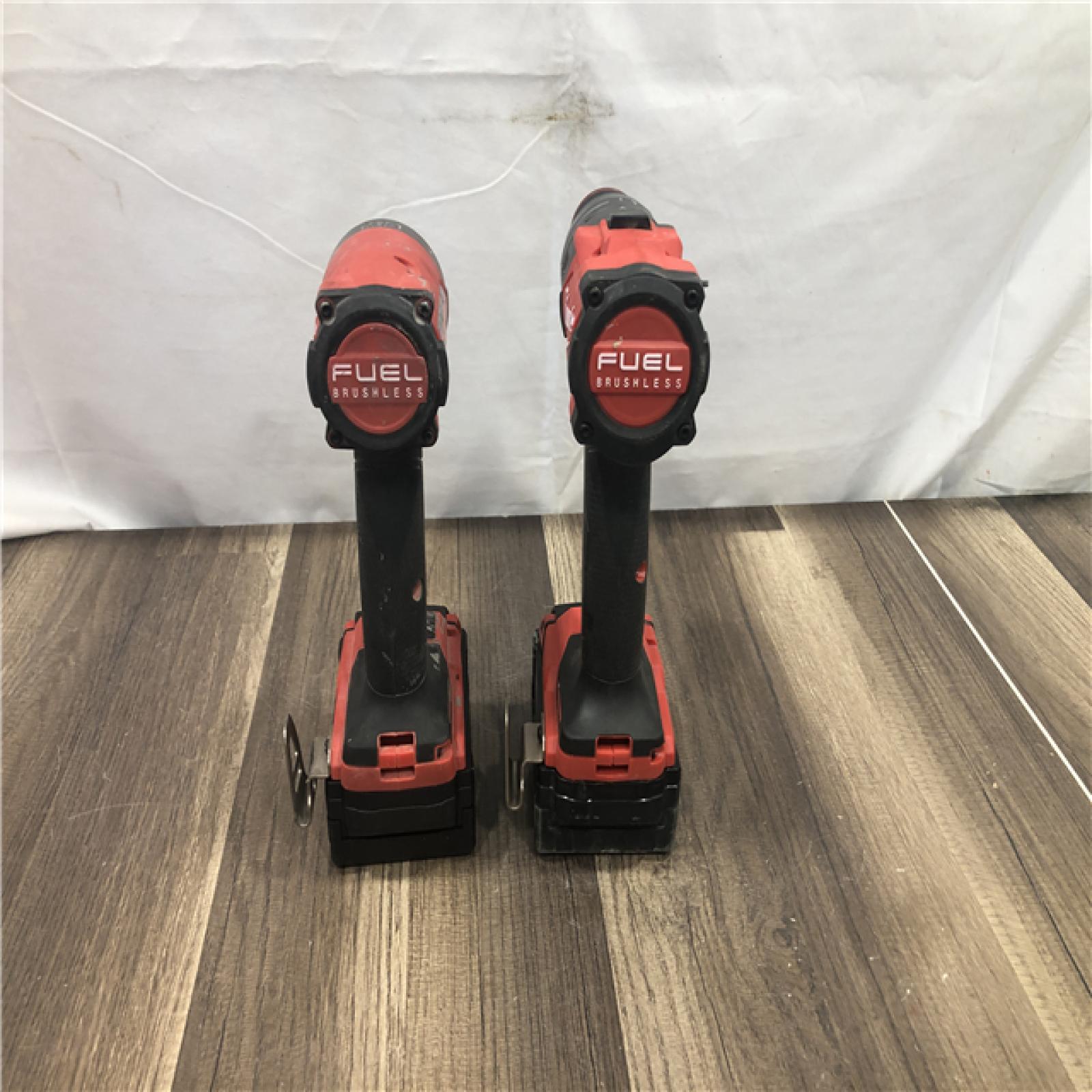 AS-IS Milwaukee FUEL 18V Lithium-Ion Brushless Cordless Hammer Drill and Impact Driver Combo Kit