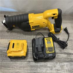 AS-IS DEWALT 20-Volt MAX Lithium-Ion Cordless Reciprocating Saw Kit with Battery 5Ah  Charger and Case