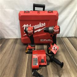 AS-IS Milwaukee FUEL 18V Lithium-Ion Brushless Cordless Hammer Drill and Impact Driver Combo Kit