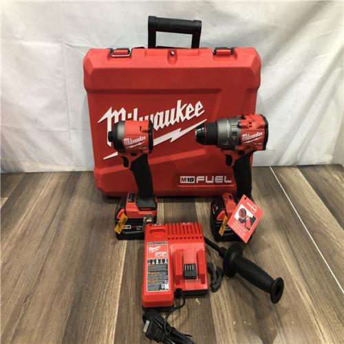 AS-IS Milwaukee FUEL 18V Lithium-Ion Brushless Cordless Hammer Drill and Impact Driver Combo Kit