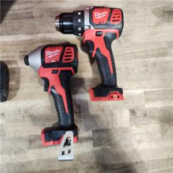 HOUSTON LOCATION - AS-IS Milwaukee 18V Cordless Brushed 2-Tool Drill/Driver and Impact Driver Kit