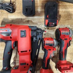 Houston Location AS-IS Milwaukee Drills QTY/2 and Nail Gun and Batteries QTY/2 with Charger