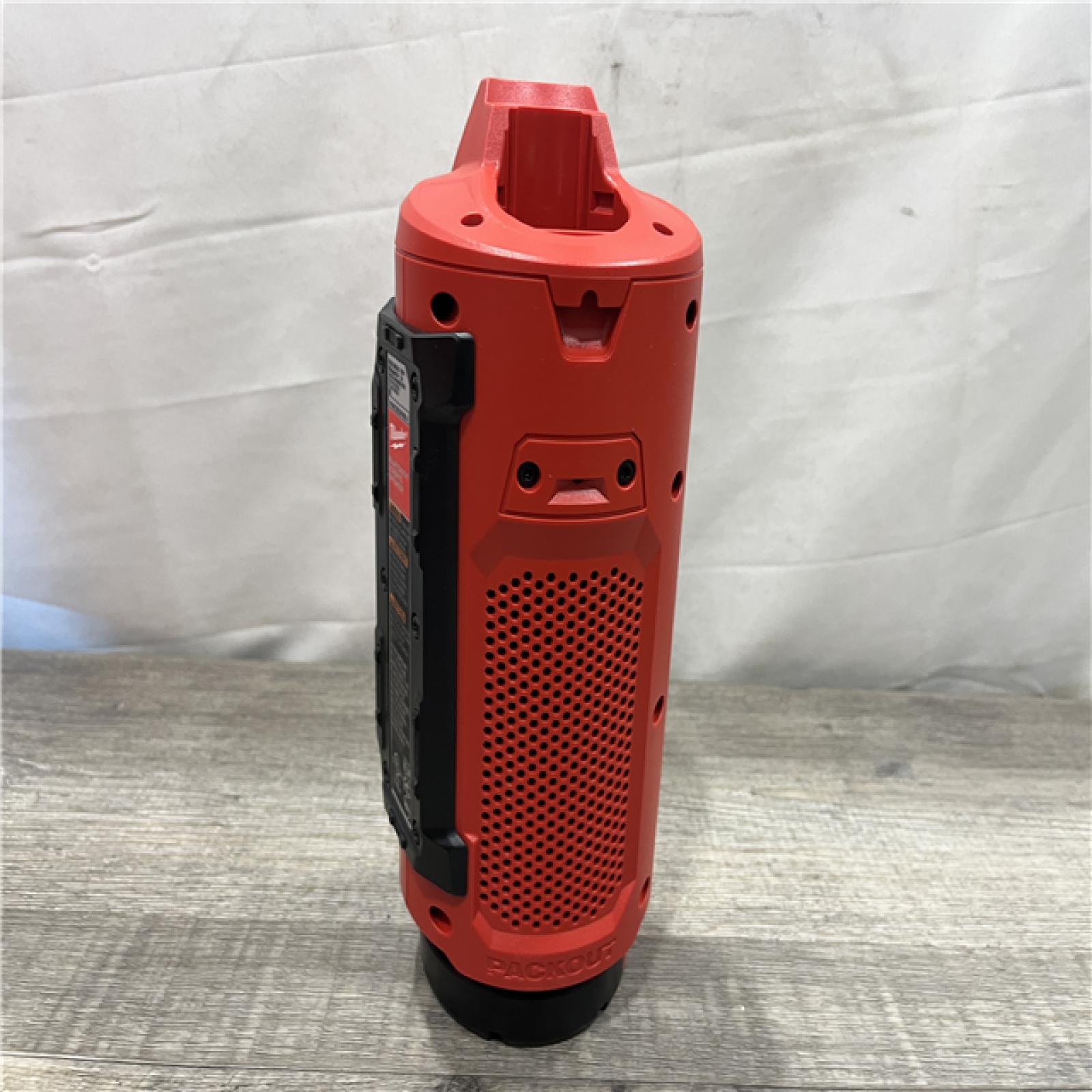 AS-IS Milwaukee 12-Volt Lithium-Ion Cordless Bluetooth Jobsite Speaker with PACKOUT Compatibility