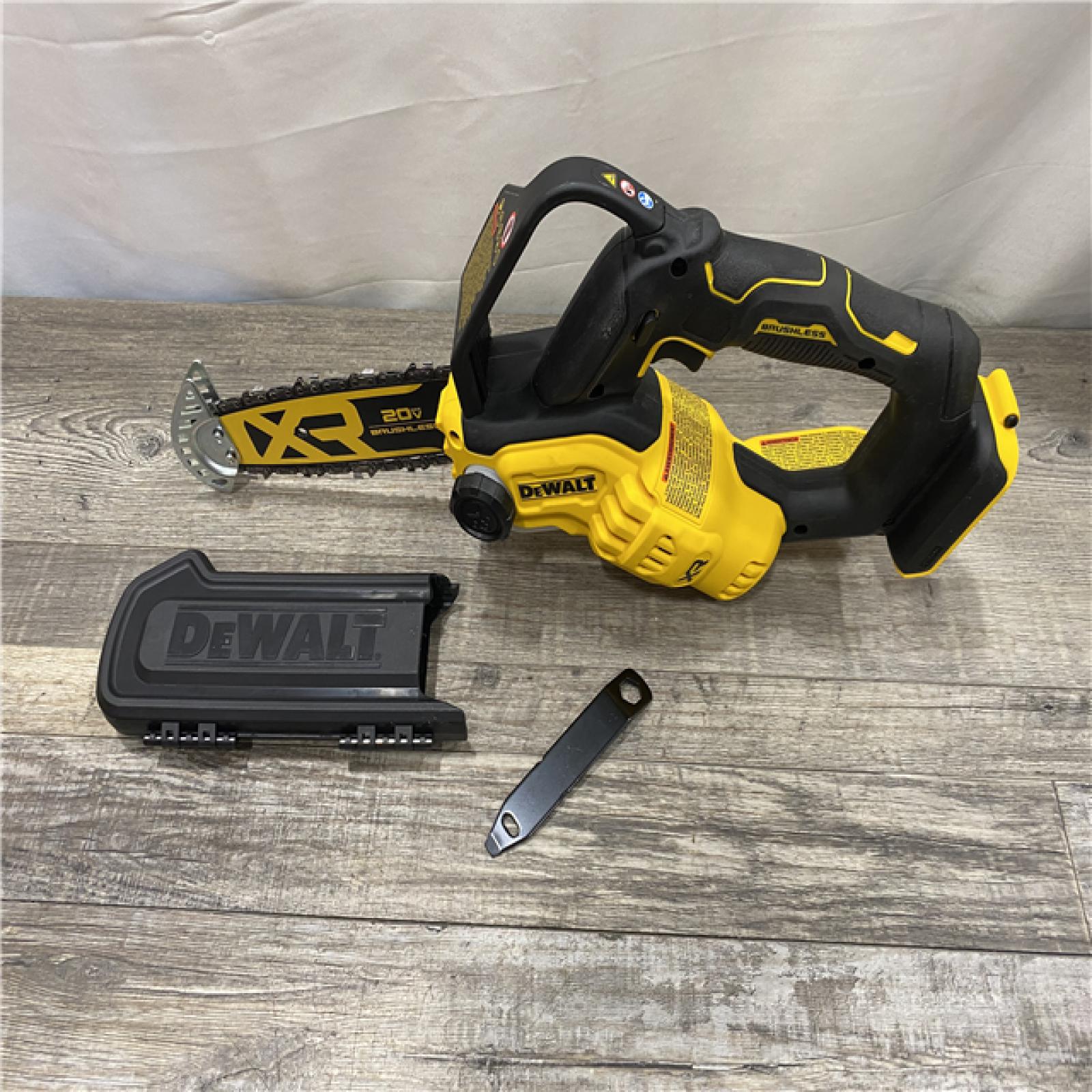 AS-IS DEWALT 20V MAX 8 in. Brushless Cordless Battery Powered Pruning Chainsaw (Tool Only)
