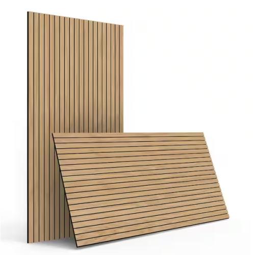 DALLAS LOCATION -  sunwings Natural Oak 2/5 in. x 1.96 ft. x 3.93 ft. Wood Slat Acoustic Panels 3D Decorative Wall Paneling (31 sq. ft./Case)PALLET-(16 CASES)