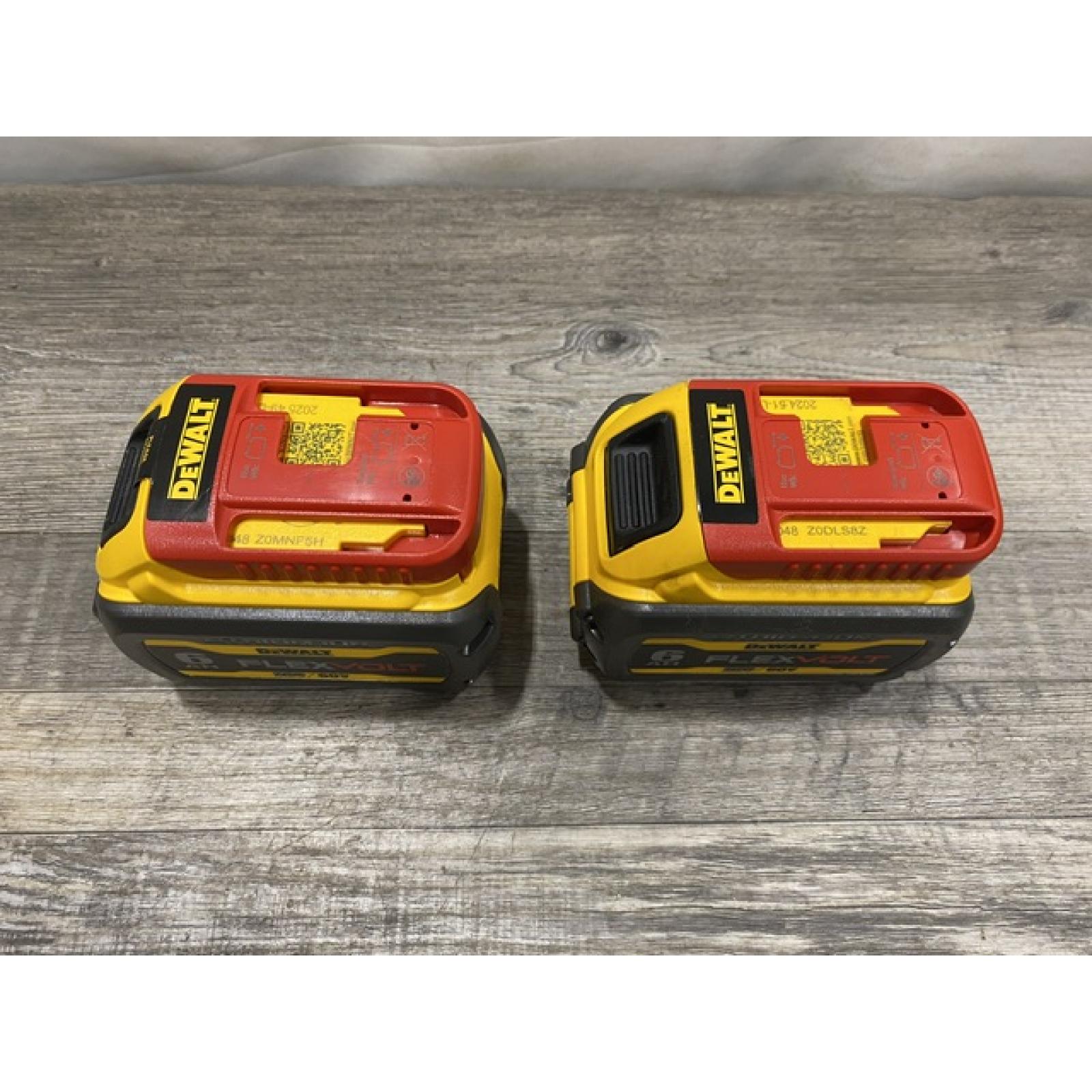 AS-IS DEWALT FLEXVOLT 20V/60V MAX Lithium-Ion 6.0Ah Battery Pack (2 Pack)