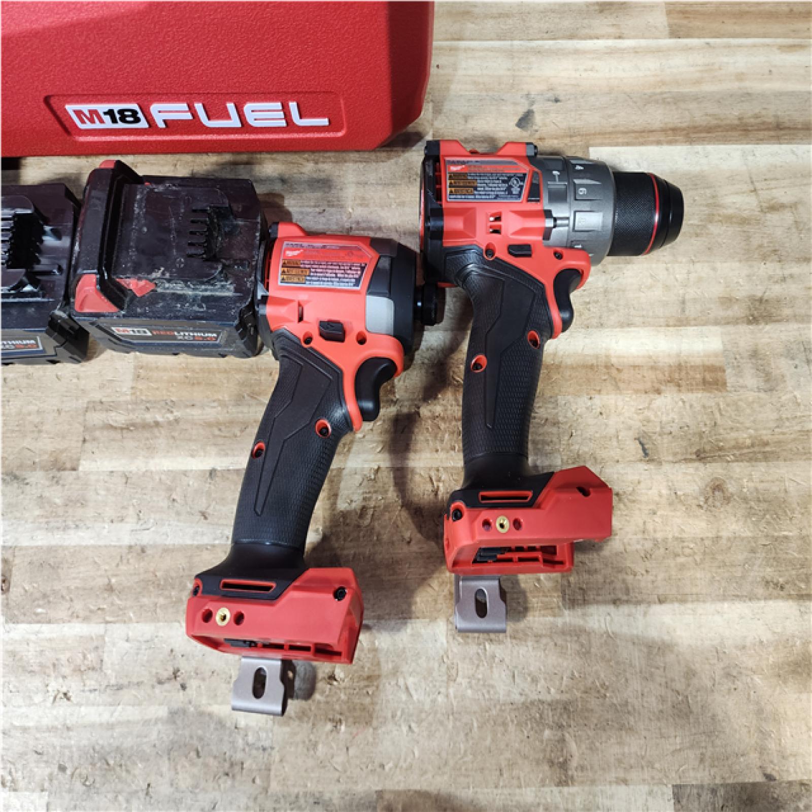 HOUSTON LOCATION - AS - IS Milwaukee FUEL 18V Lithium-Ion Brushless Cordless Hammer Drill and Impact Driver Combo Kit