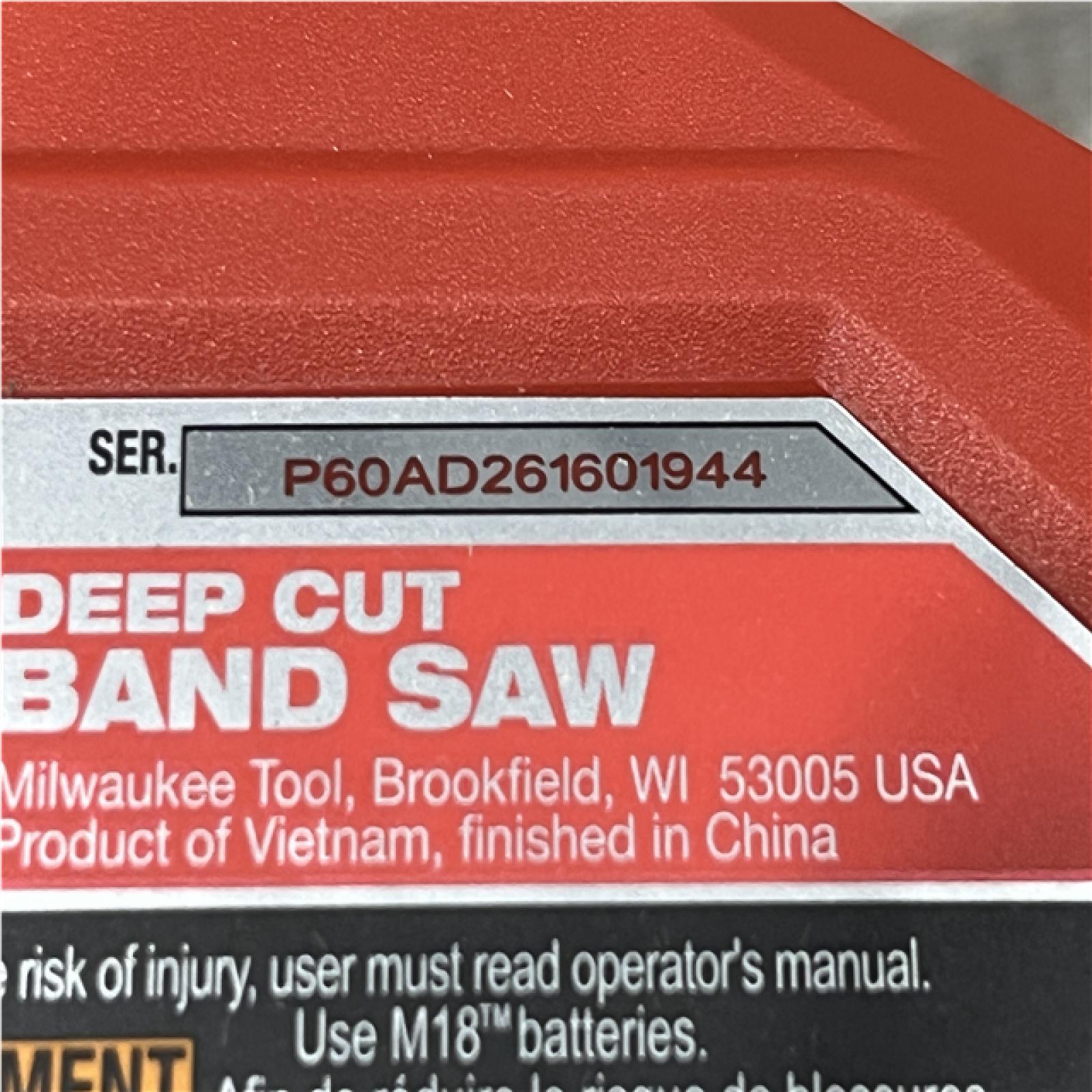 AS-IS Milwaukee FUEL 18V Lithium-Ion Brushless Cordless Deep Cut Band Saw (Tool-Only)
