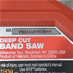 AS-IS Milwaukee FUEL 18V Lithium-Ion Brushless Cordless Deep Cut Band Saw (Tool-Only)