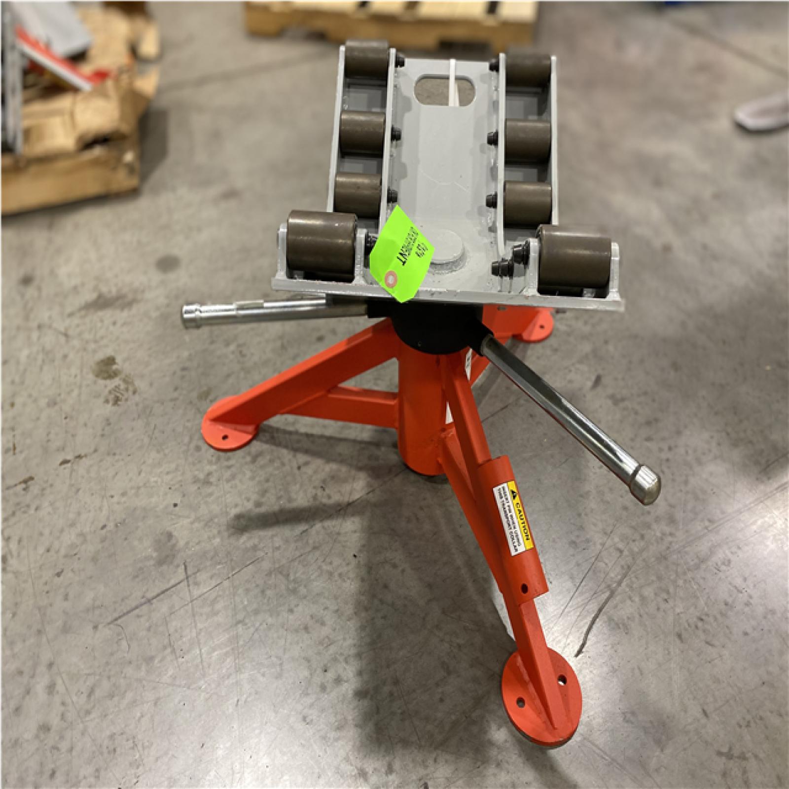 DALLAS LOCATION- AS IS RIGID 16 in.-31 in. Pipe Capacity Pipe Stand With Heavy Duty Rollers