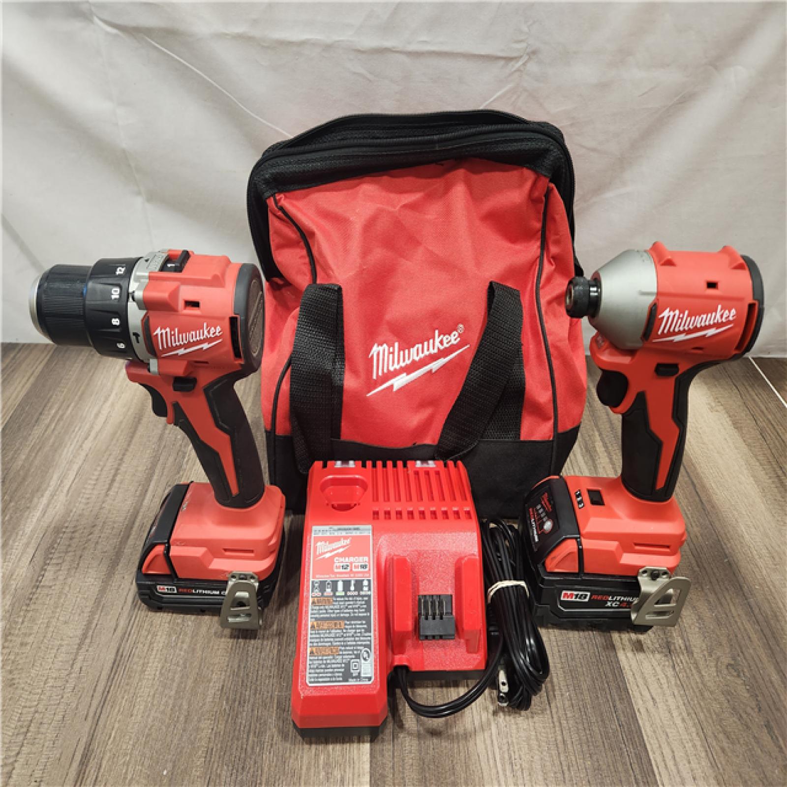 AS-IS- Milwaukee M18 Compact Brushless 2-Tool Combo Kit