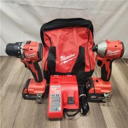 AS-IS- Milwaukee M18 Compact Brushless 2-Tool Combo Kit