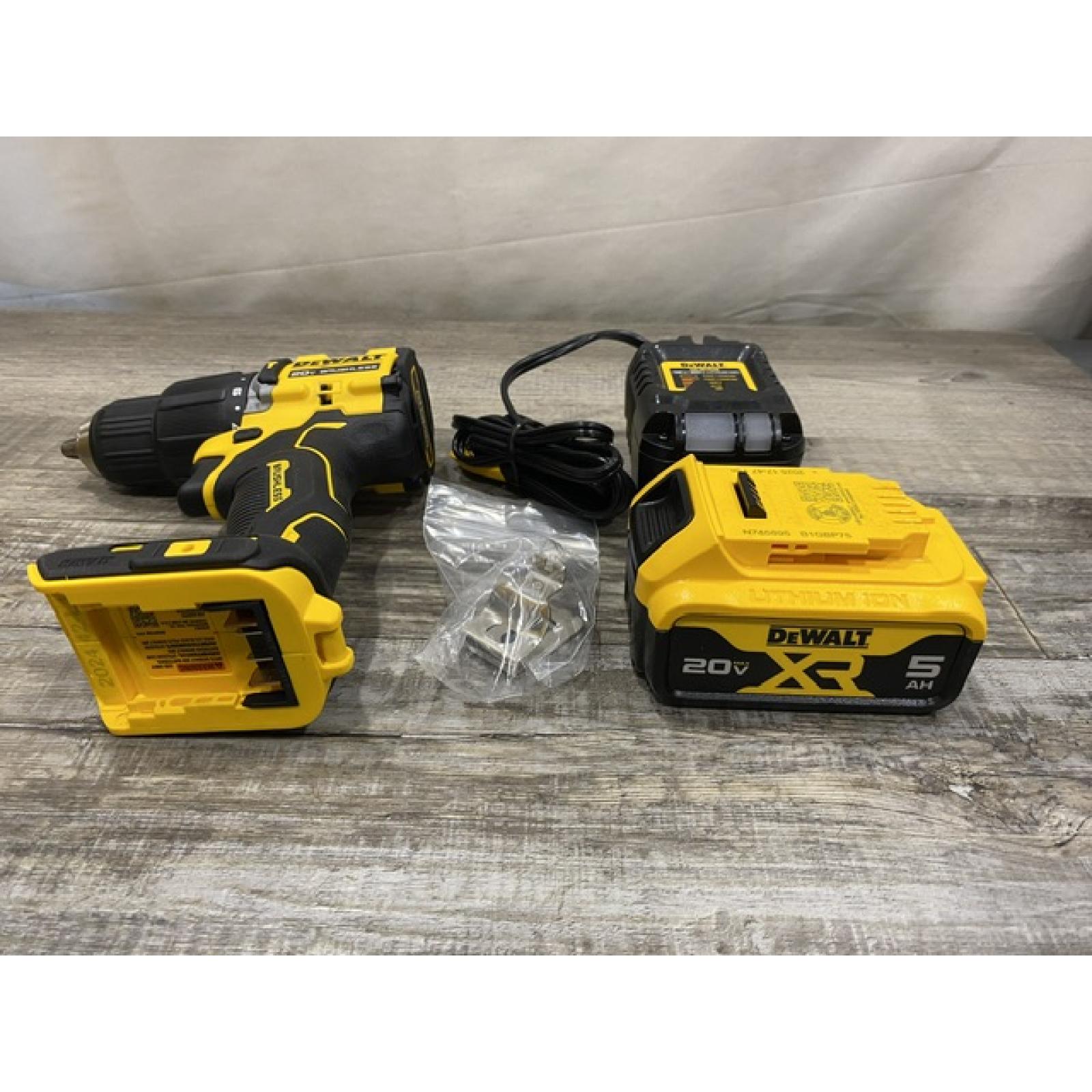 AS-IS DEWALT ATOMIC 20V Lithium-Ion Cordless 1/2 in. Hammer Drill Kit