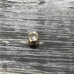 AS-IS James Allen 14K Yellow Gold Bezel Diamond Pendant Necklace