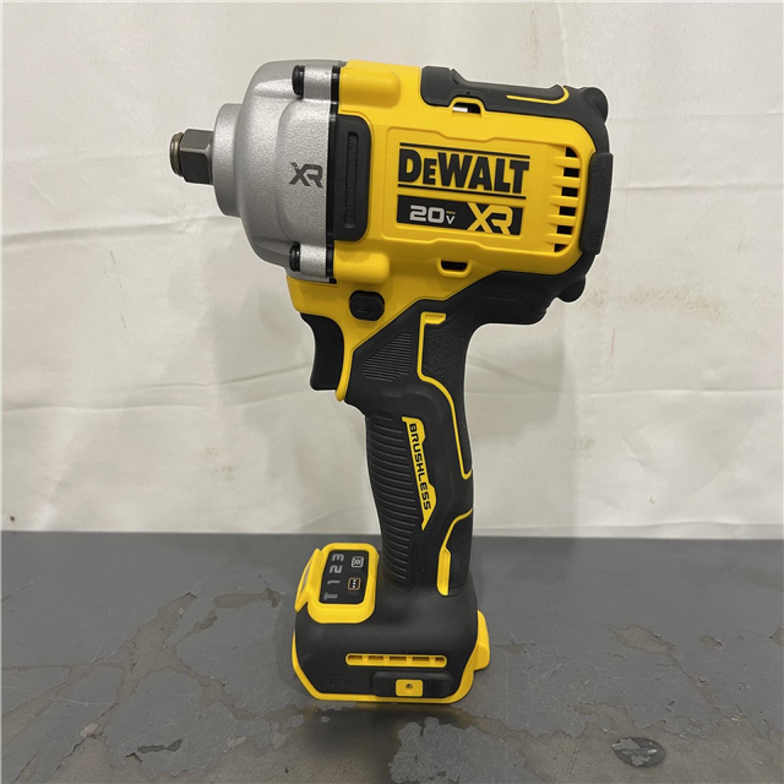 AS-IS- DeWalt 20V MAX 1/2 in. Cordless Brushless Mid-Range Impact Wrench (Tool-Only)