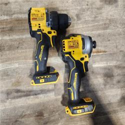 HOUSTON LOCATION - AS-IS Dewalt DCK225D2 20V MAX ATOMIC Brushless Compact Lithium-Ion 1/2 in. Cordless Drill Driver and 1/4 in. Impact Driver Combo Kit with 2 Batteries 2 Ah