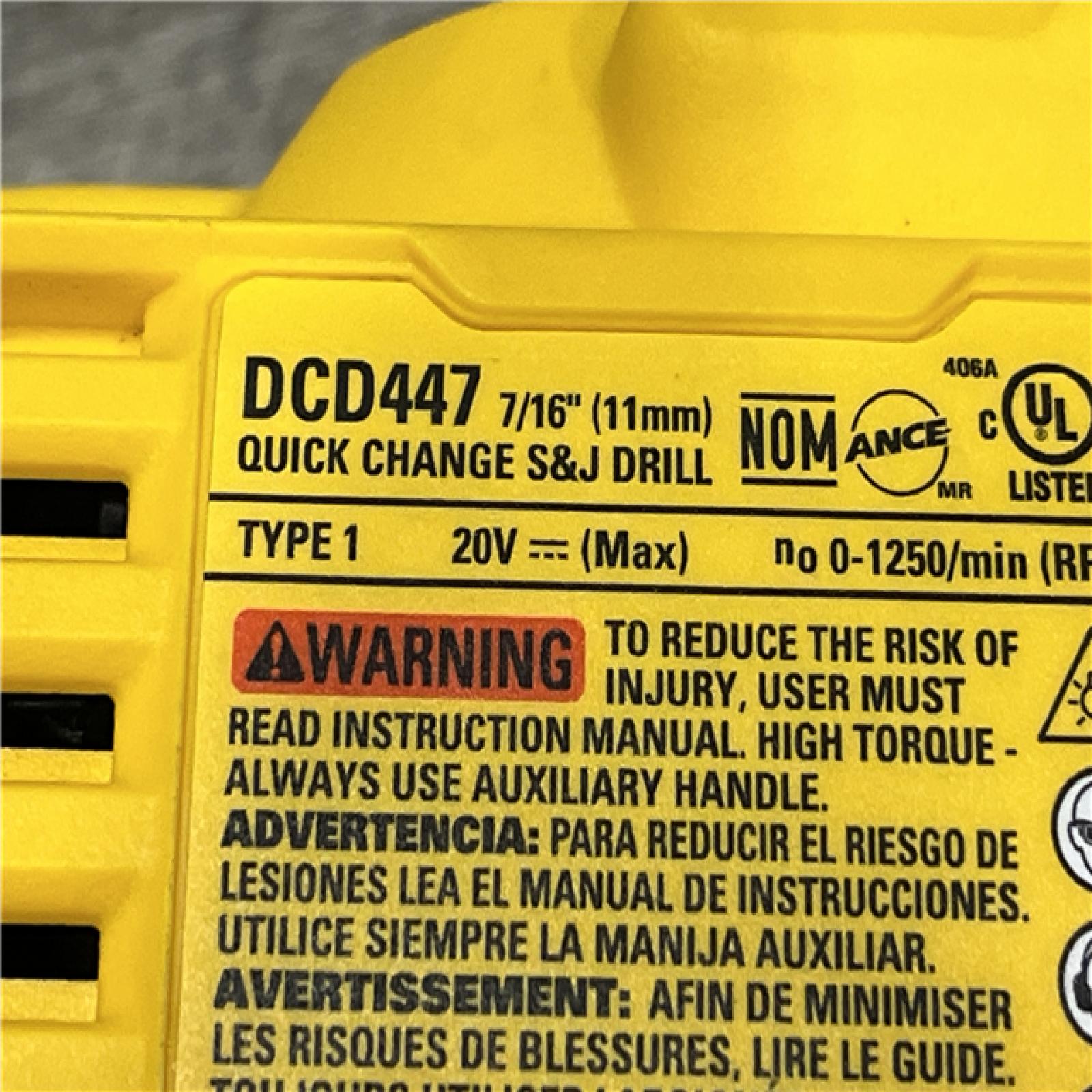 AS-IS DEWALT 20V MAX XR Lithium-Ion Brushless Cordless 7/16 in. Compact Stud & Joist Drill Kit