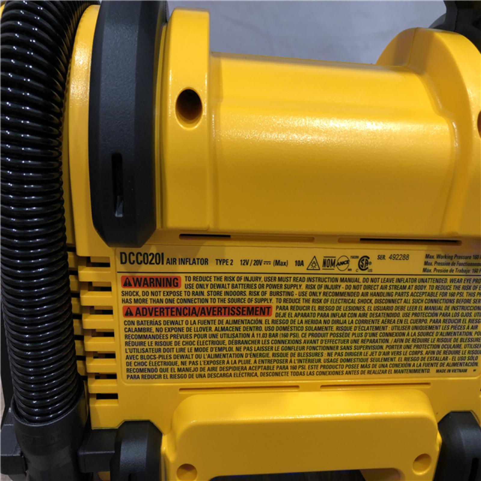 AS-IS DEWALT 20V MAX Cordless Electric Portable Inflator (Tool Only)