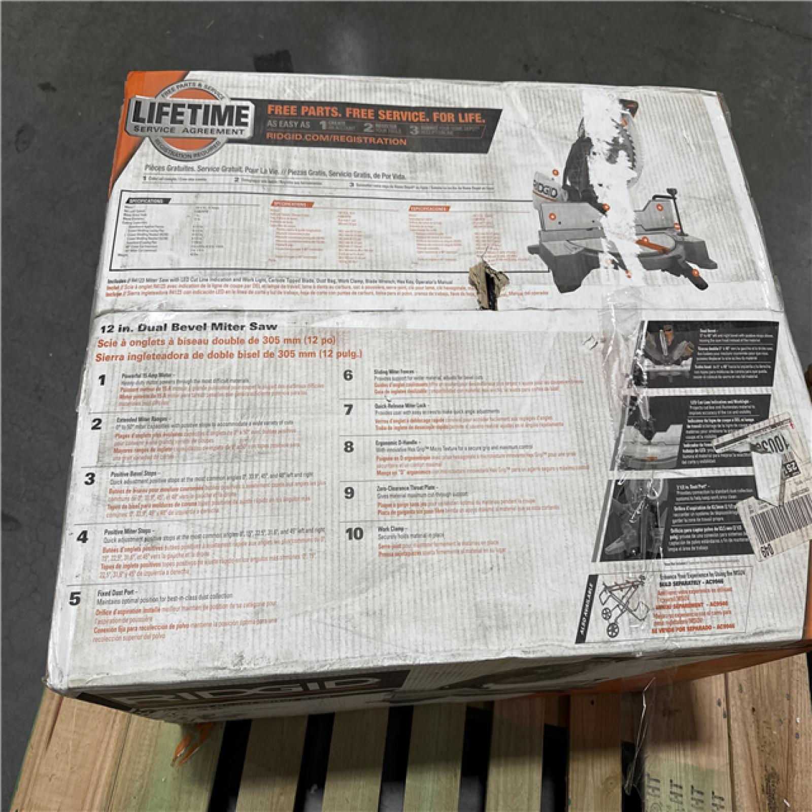 California NEW Ridgid 12in. Dual Bevel Miter Saw