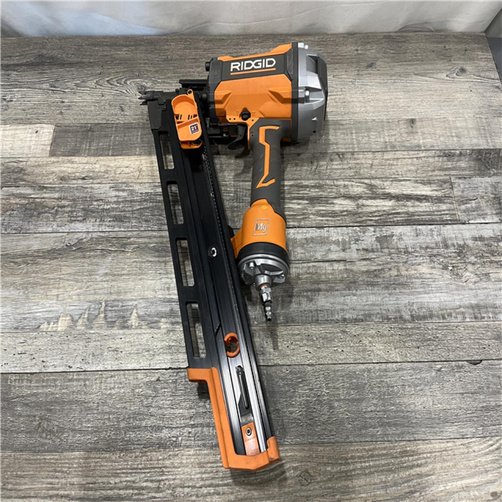 AS-IS RIDGID Pneumatic 21-Degree 3-1/2 in. Round Head Framing Nailer