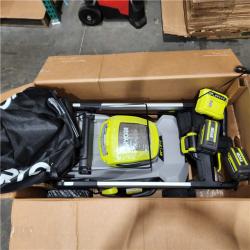 Dallas Location - As-Is RYOBI 40V HP Brushless 21 in.Lawn Mower with (2) 6.0 Ah Batteries and Charger-Appears Like New Condition