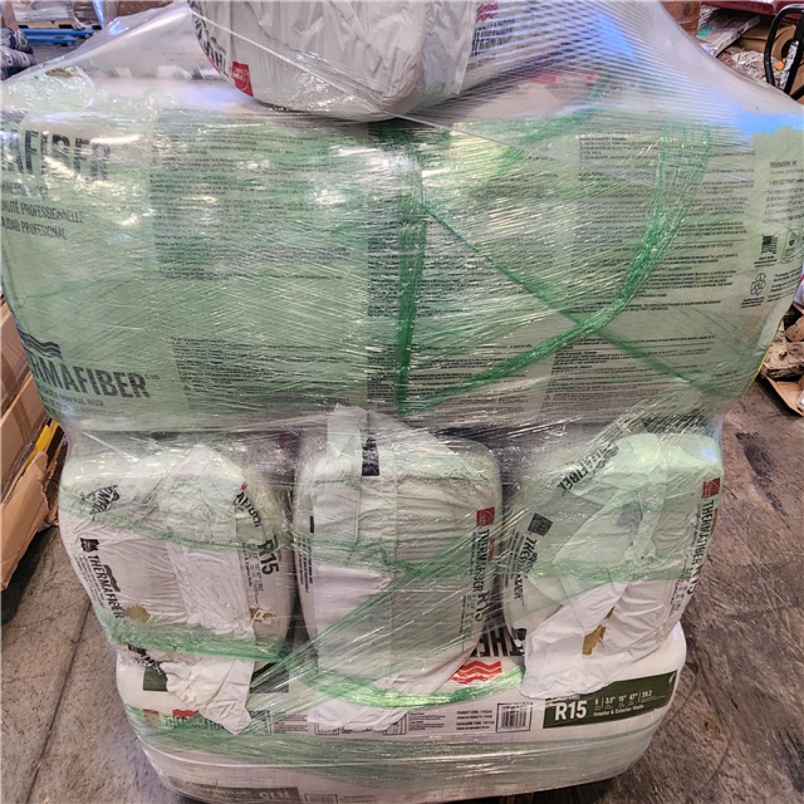 Phoenix AS-IS Owens Corning 15 in. x 47 in. R15 Thermafiber Fire and Sound Guard Plus Mineral Wool Insulation Batt 390 Square Feet Pallet (10-Bags)