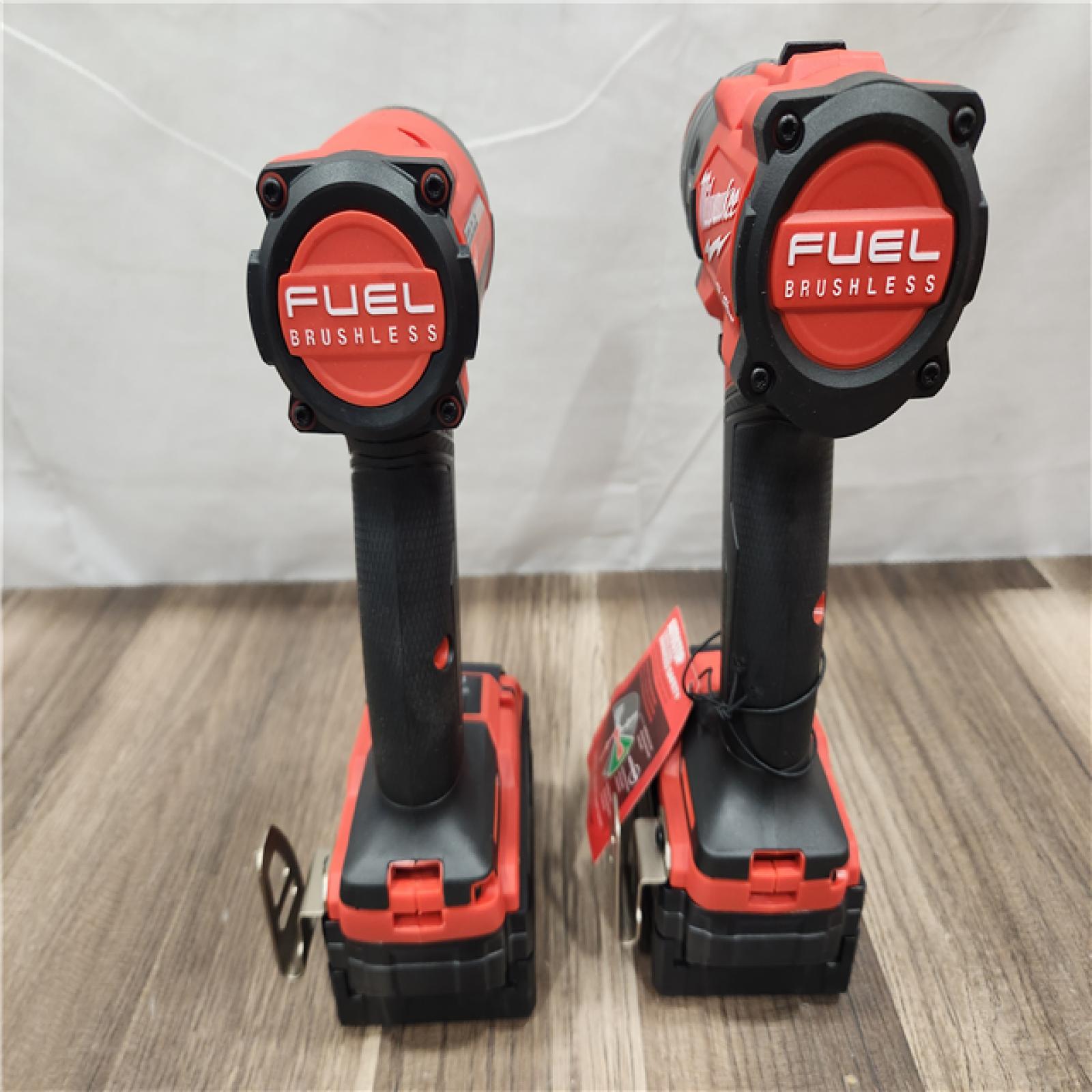 AS-IS- MILWAUKEE FUEL 18V Lithium-Ion Brushless Cordless Hammer Drill and Impact Driver Combo Kit