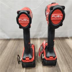 AS-IS- MILWAUKEE FUEL 18V Lithium-Ion Brushless Cordless Hammer Drill and Impact Driver Combo Kit
