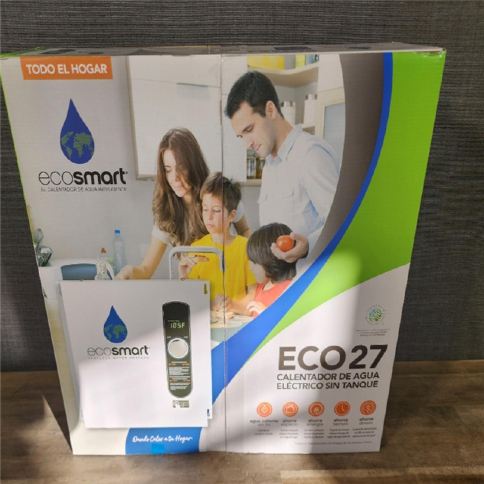HOUSTON LOCATION - AS-IS (NEW) ECOSMART ECO27 TANKLESS ELECTRIC WATER HEATER