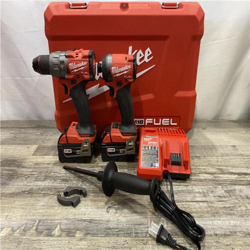 AS-IS Milwaukee FUEL 18V Lithium-Ion Brushless Cordless Hammer Drill and Impact Driver Combo Kit