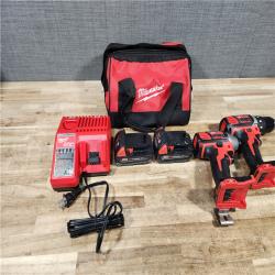 HOUSTON LOCATION - AS - IS Milwaukee 18V Lithium-Ion Cordless Drill Driver/Impact Driver Combo Kit