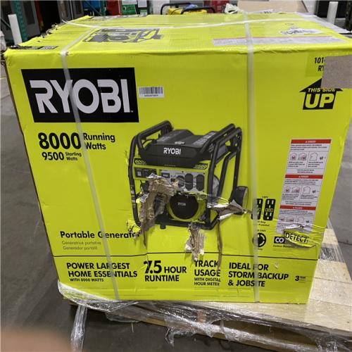 Dallas Location - NEW-  RYOBI 8000-Watt  Gasoline Powered Portable Generator