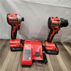 AS-IS- Milwaukee M18 Compact Brushless 2-Tool Combo Kit