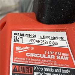AS-IS Milwaukee FUEL 18V Lithium-Ion Brushless Cordless 7-1/4 in. Circular Saw (Tool-Only)