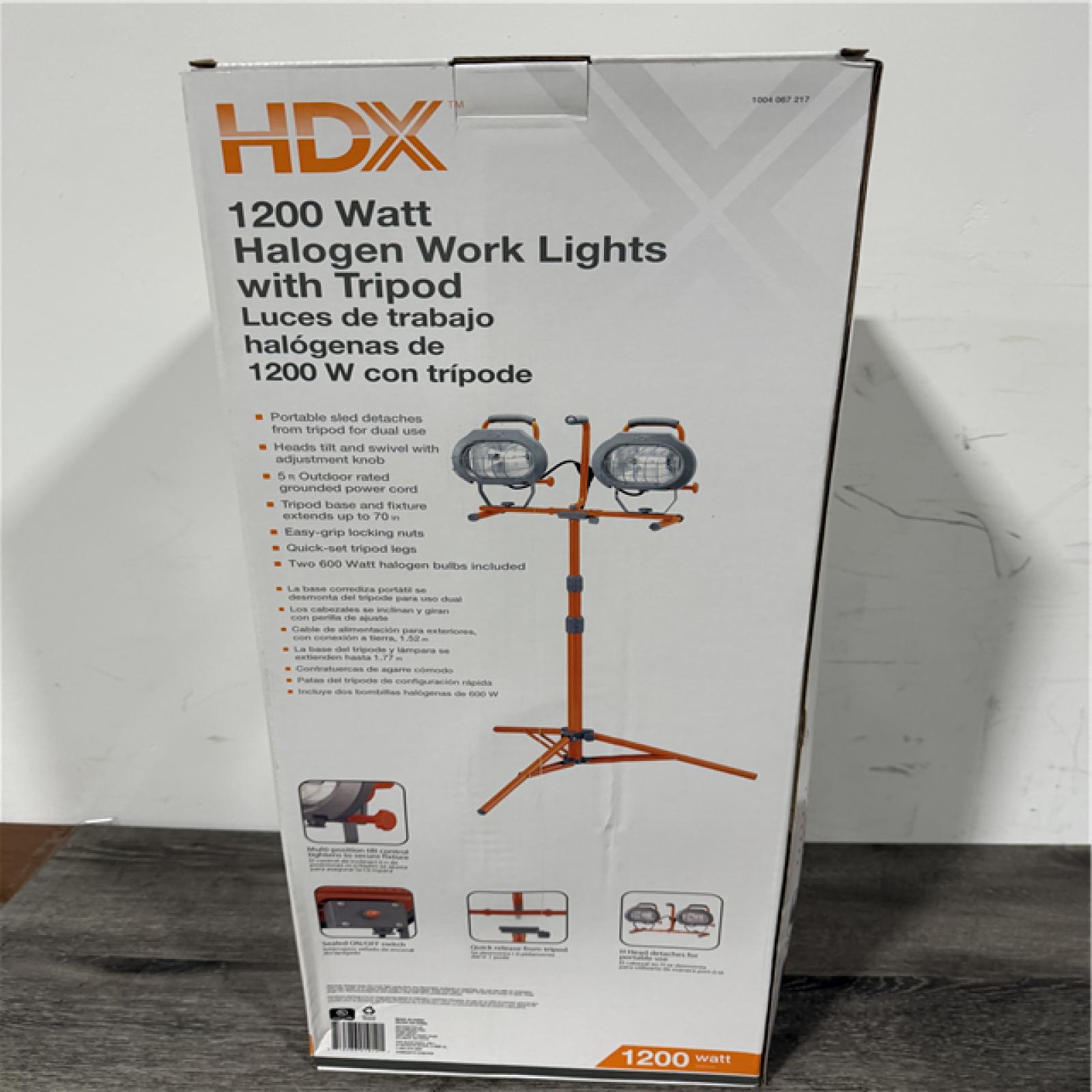 California AS-IS HDX 1200 Watt Halogen Work Lights w/Tripod