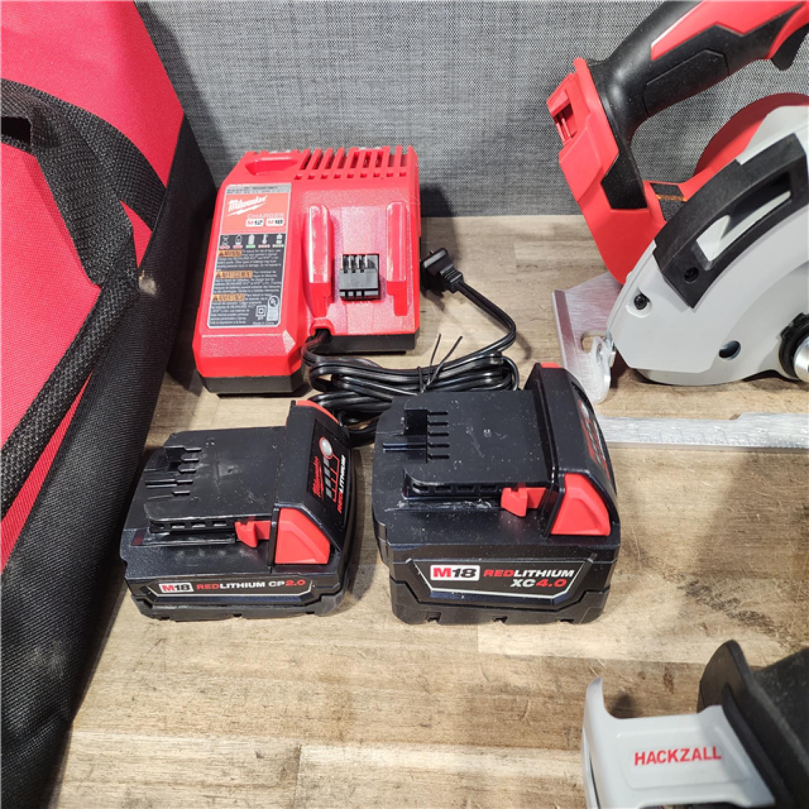 HOUSTON LOCATION - AS-IS Milwaukee M18 Cordless Brushless 4 Tool Combo Kit
