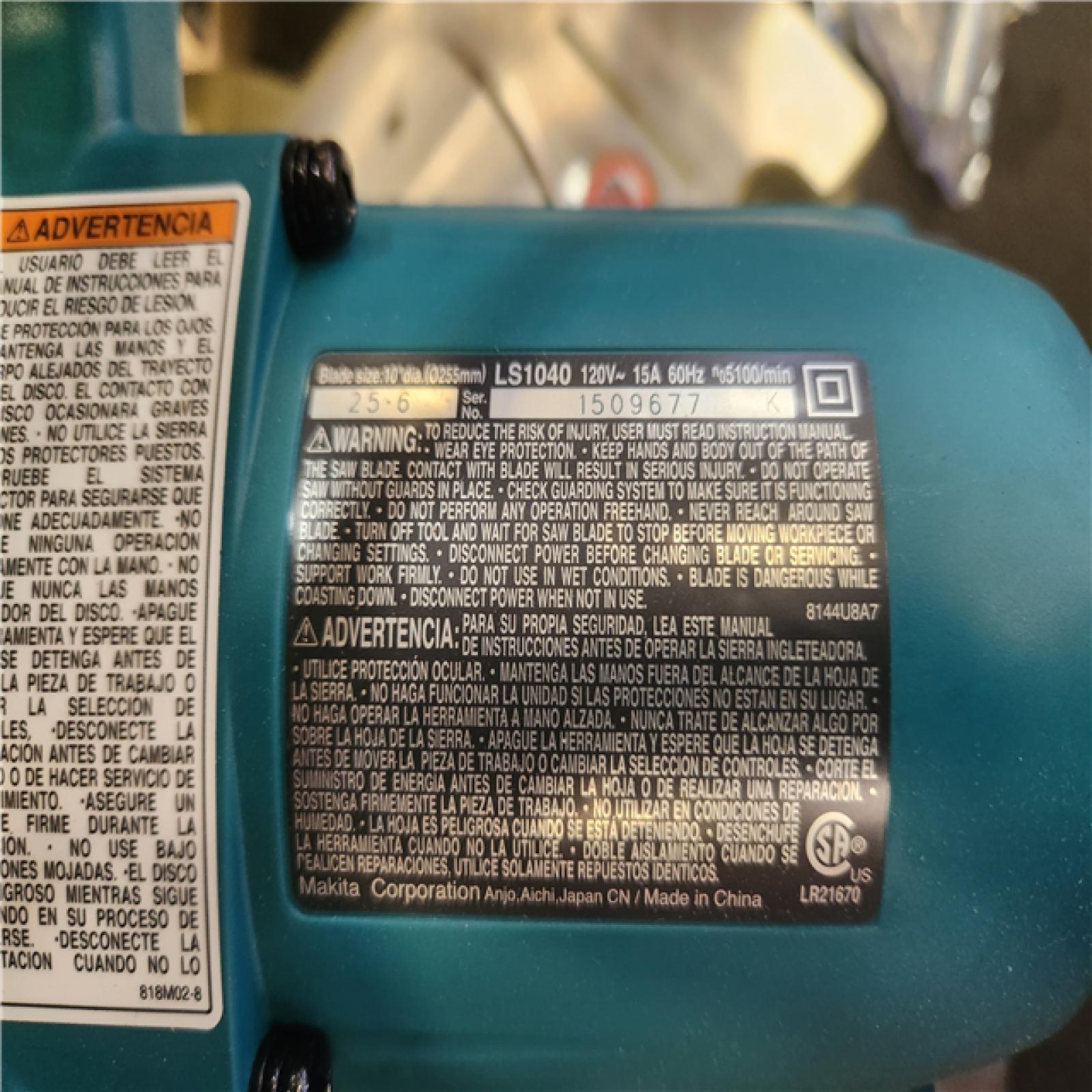 Phoenix NEW Makita 15 Amp 10 in. Corded Compact Single Bevel Compound Miter Saw with 40T Carbide Blade and Dust Bag