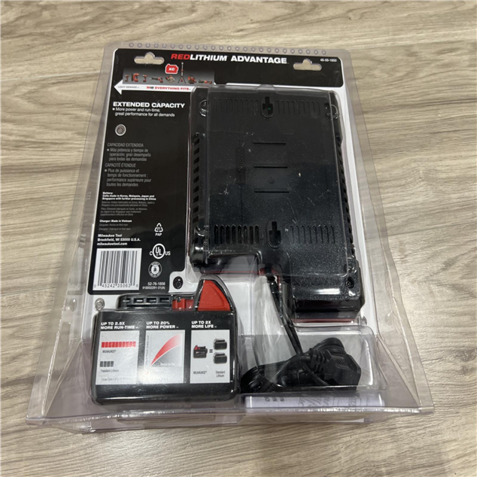 NEW Milwaukee 18-Volt Lithium-Ion XC Starter Kit with One 5.0Ah Battery and Charger