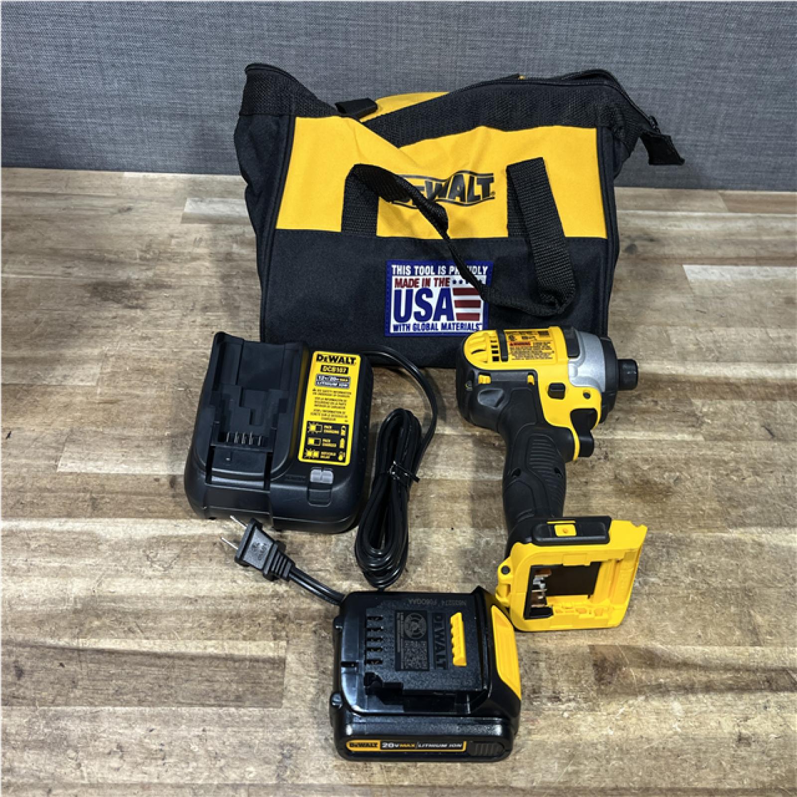 Houston Location AS-IS DEWALT 20V MAX Cordless 1/4 in. Impact Driver Kit