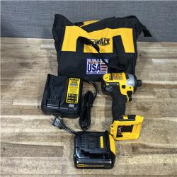 Houston Location AS-IS DEWALT 20V MAX Cordless 1/4 in. Impact Driver Kit