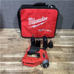Houston Location AS-IS Milwaukee FUEL 12V Lithium-Ion Brushless Cordless 4-in-1 Installation 3/8 in. Drill Driver with 4 Tool Head (Tool-Only)