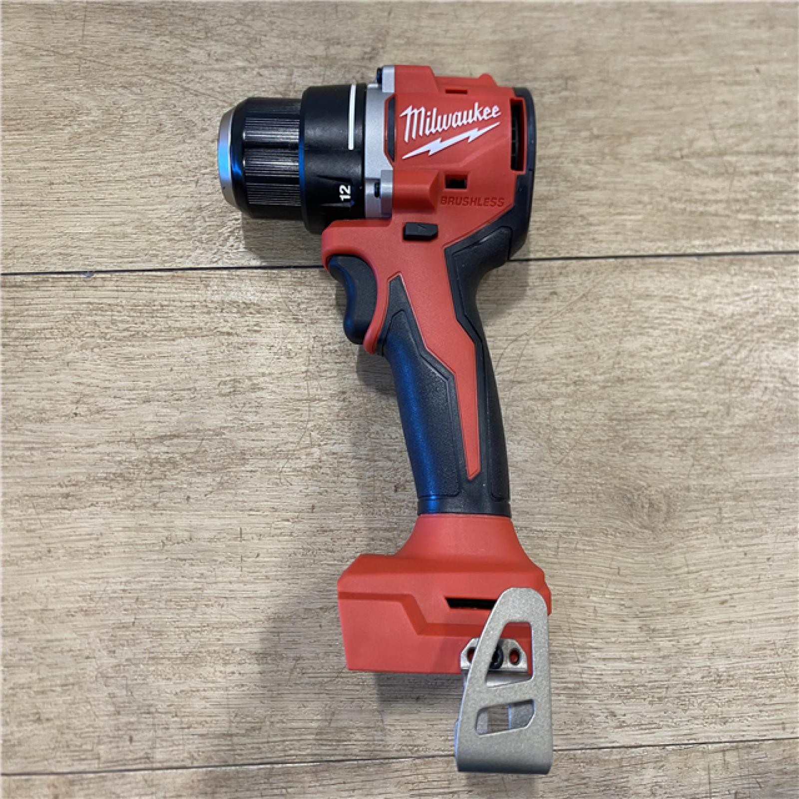AS-IS Milwaukee 18V Lithium-Ion Brushless Cordless 1/2 in. Compact Drill/Driver (Tool-Only)