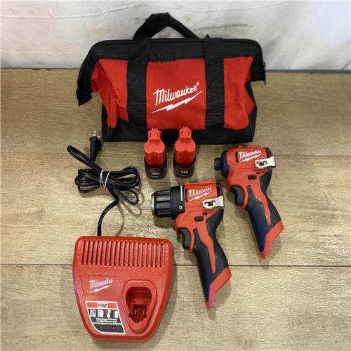 AS-IS Milwaukee 12-Volt Lithium-Ion Brushless Cordless Subcompact Drill and Impact Driver Combo Kit